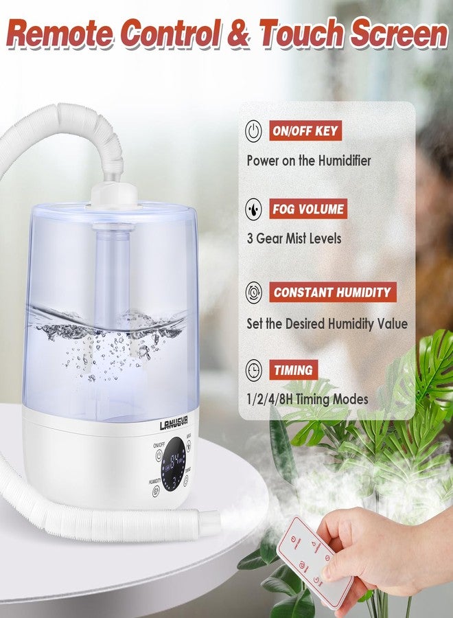 LANUEVA Reptile Humidifier with Humidity Control, Reptile Fogger with 4L Large Tank & Telescopic Hose for Terrariums, Remote Control & Touch Screen, Timing Function, for Reptiles, Green Plants (4L) - Image 5